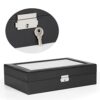 NEX Watch Cases for Men, 8 Slots Lockable Watch Box Organizer