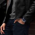 Original Mens Watches Chronograph Analog Blue Watch Dial with Date