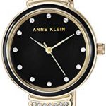 Gold-Tone and Black Watch and Bangle Set Anne Klein