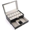 Watch Box Organizer for Jewelry Watch, Rings, Lock