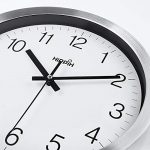 Kitchen Modern Silver Decorative Silent Metal Wall Clock