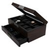 Executive Wooden Watch Box Storage Organizer