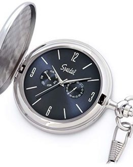 Speidel Classic Brushed Satin Silver-Tone Engravable Pocket Watch