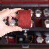 Watch Collection with the 12 Slot Luxury Leather Watch Box - Stylish Organization and Unmatched Protection in Black/Pink