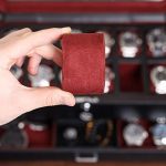 Watch Collection with the 12 Slot Luxury Leather Watch Box - Stylish Organization and Unmatched Protection in Black/Pink