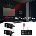 LESHP 3-Color Projection Alarm Clock, Temperature and Humidity Display
