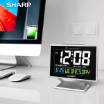 Sharp Atomic Desktop Clock with Color Display - Atomic Accuracy