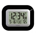 Atomic Digital Wall Clock with Indoor Temperature