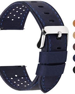 Dark Blue Watch Band, Quick Release Breeze Leather