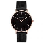 CLUSE La Bohème Mesh Rose Gold Black Black Women's Watch