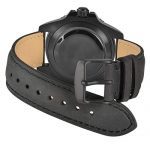WOCCI 22mm Watch Bands, Black Vintage Leather