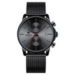 Men’s Watch Fashion Sport Quartz Analog Mesh Stainless Steel