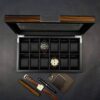 Wood Luxury Watch Box with Large Glass Window