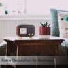 Retro Wooden Alarm Clock with Bluetooth Speaker