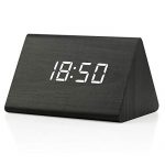 OCT17 Wooden Wood Clock , 2020 New Version LED Alarm