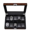 BEWISHOME Watch Box -10 Slot Luxury Watch Case