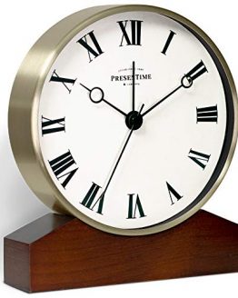 PresenTime Co Mozart Mantel Alarm Clock Golden Color