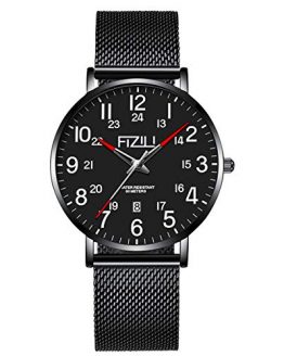 FIZILI Mens Watches Ultra-Thin Minimalist Waterproof-Fashion