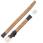 Gilden Flat Polished Calfskin Leather Ladies Watch Band