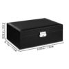 Elegant Black Jewelry Organizer Box - Two-Layered Luxury PU Leather Display Case with Lock for Women