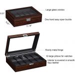 BEWISHOME Watch Box -10 Slot Luxury Watch Case