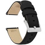 Quick Release Premium Nylon Weave 22mm Black Barton