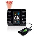 Projection Alarm Clock with Temperature and USB Charging