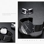 Deep Blue Ultra Thin Wrist Watches for Men