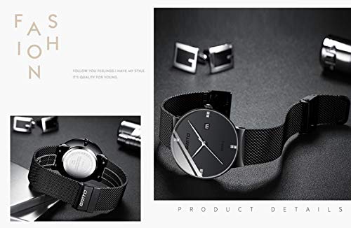 Deep Blue Ultra Thin Wrist Watches for Men
