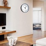 Black Frame Non Ticking Quartz Wall Clock