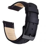 Black Leather Watch Bands 22mm Quick Release
