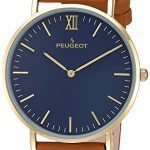 Peugeot Men's Ultra Slim Watch, 14Kt Gold Plated