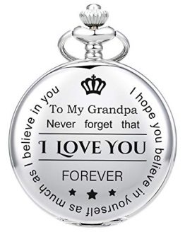 Pocket Watch for Grandpa from Granddaughter Grandson