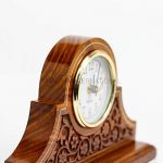 Office Decor Clock Rosewood Design Elegant Fireplace