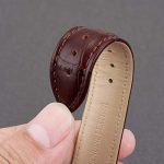 18mm Croco Brown Leather Watch Band