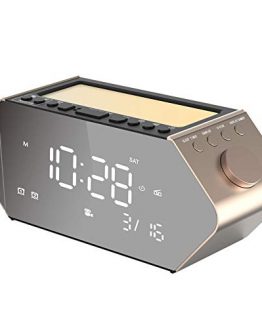 Projection Alarm Clock for Bedrooms, 180° Ceiling Projector