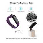 Purple Fitness Tracker with Heart Rate Monitor