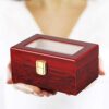 Large Watch Display Case Organizer with Real Glass