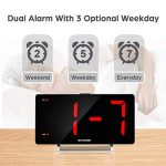9" Digital Alarm Clock with Large LED Display