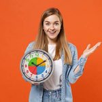Colorful Kids Wall Clock Teaching Time Telling Silent Non-Ticking