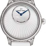 Jaquet Droz Sapphire Crystal and White Satin Leather Strap - Fixed Bezel Set