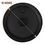 Plumeet Small Retro Wall Clock - 10'' Non Ticking Classic Silent Clocks