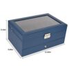 Watch Box, 12 Slots PU Leather Case Organizer with Jewelry Drawer