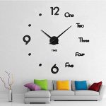 3D Frameless DIY Wall Clock Large Modern 3D