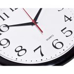 Black Wall Clock Silent Non Ticking Clock