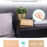 Electime Digital Alarm Clock Wooden Clock LED Time Display