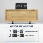 Digital Alarm Clock with Wooden Electronic LED