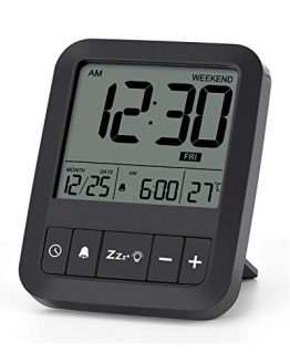 Digital Travel Alarm Clock Clock with Snooze Mode