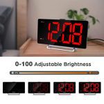 9" Digital Alarm Clock with Large LED Display