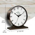 PresenTime Co Lewis Mantel Alarm Clock - A Silent Bronze Companion for Restful Nights